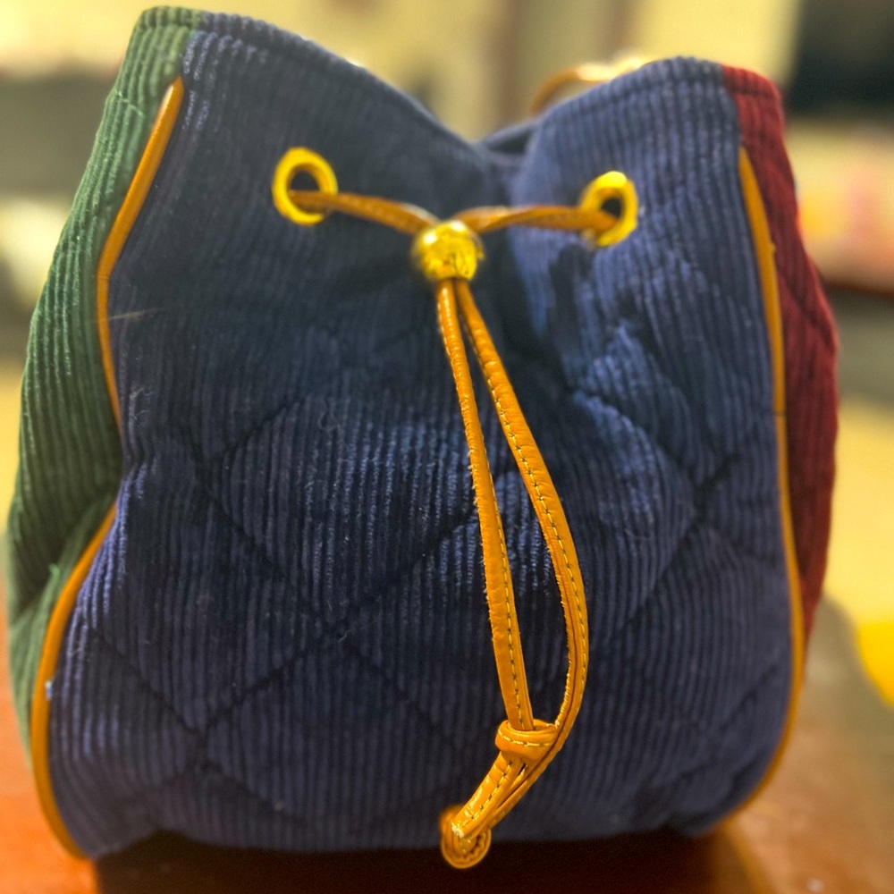 Orvis Multicolor Quilted Corduroy Women's Bag Excellent Condition Rare
